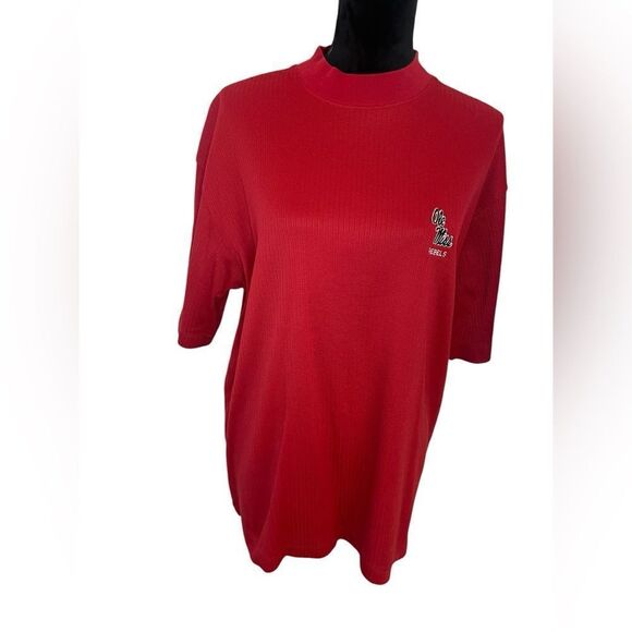 VINTAGE CUTTER & BUCK OLE MISS REBELS RED T-SHIRT MENS SIZE LARGE - Picture 6 of 7